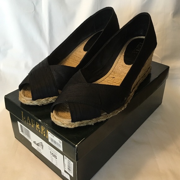 Lauren Ralph Lauren Espadrille Wedge Sandals.