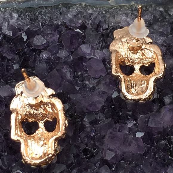 Pink Skull Earrings - Picture 9 of 9