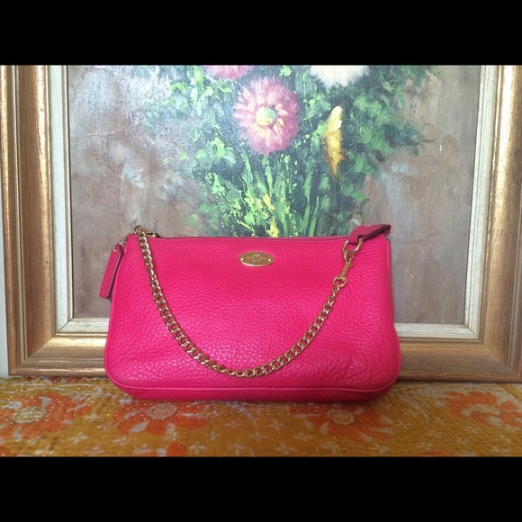 Pink Leather Coach Pochette