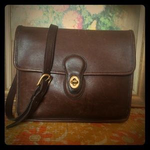 Vintage Brown Leather Coach Satchel