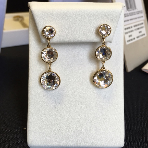 Swarovski Crystal Champagne Drop Earrings