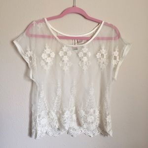 Mimi Chica Dainty Lace Overshirt