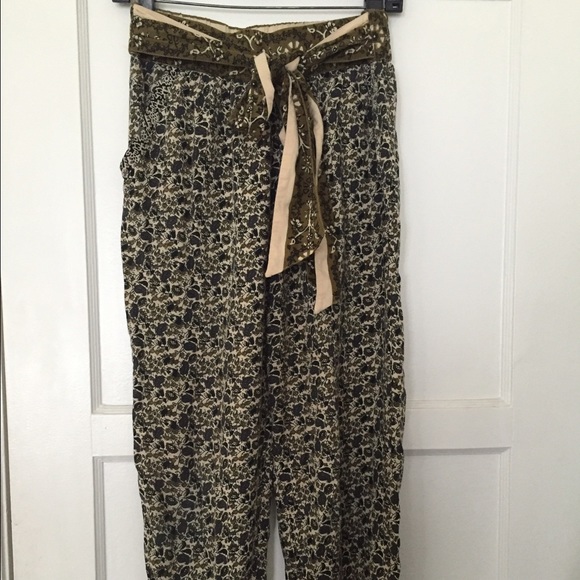 Zara harem pants, floral, high waist