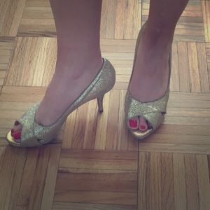 Kate Spade Glitter Open Toe Pump