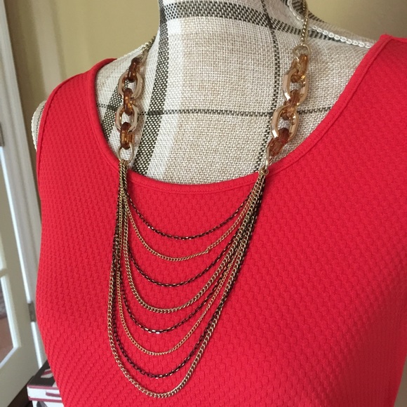 📌Layer Necklace with Earrings - Picture 1 of 2