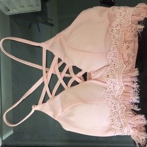 Zaful pink two piece set