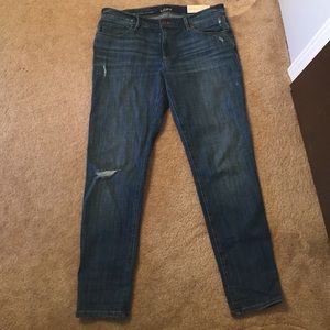 Loft Relaxed Skinny Medium Wash Jeans