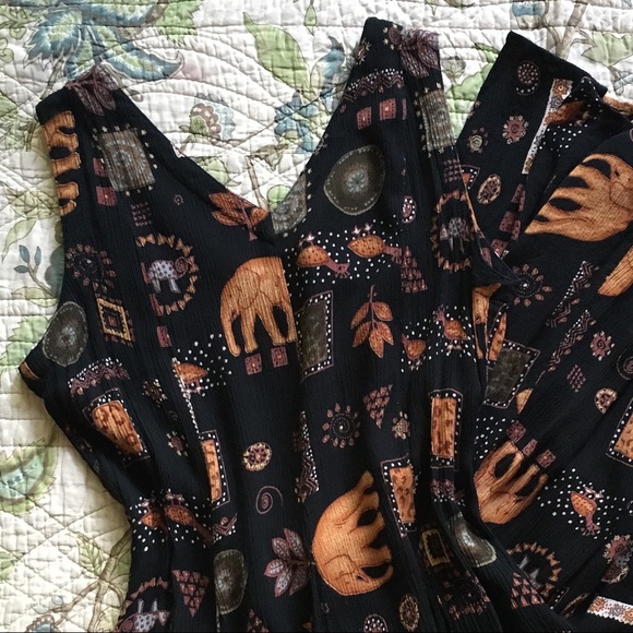 Vintage 90s grunge elephant dress - Picture 3 of 4