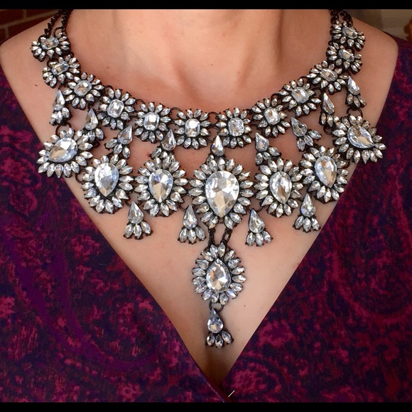 Bedecked and Bedazzled Accessories - Formal/Bridal Crystal Statement Necklace