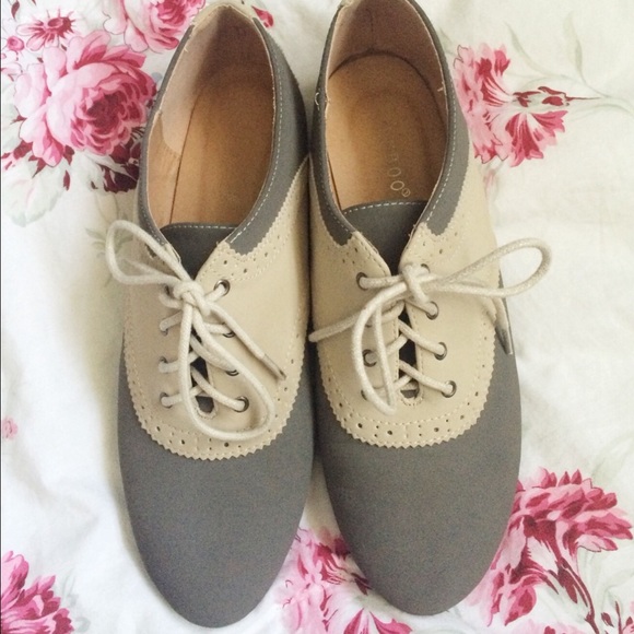 Gray and Cream Oxfords