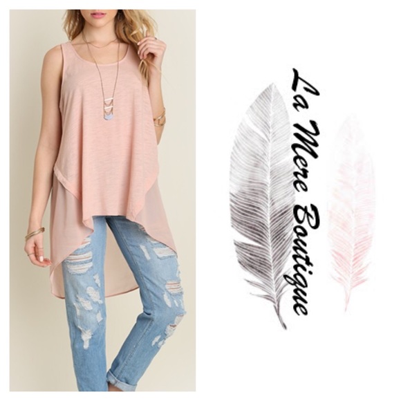‼️Sale‼️Blush High Low Tank