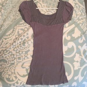 Gray Mandee Top