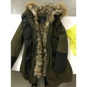 BCBG Real Fur Parka