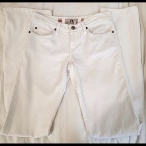 Juicy Couture white heart low rise boot cut jeans