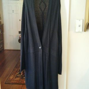 Liz Claiborne Long Black Cardigan