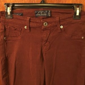 Lucky Burgundy Legging Jeans 0