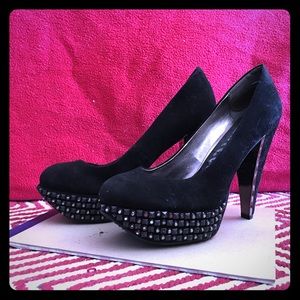 Sam Edelman studded black suede heels
