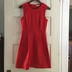 Madewell classic red dress with pockets