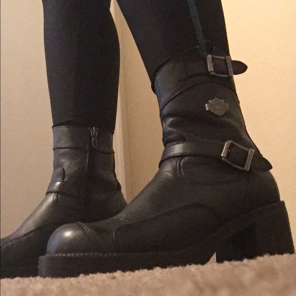 Official Harley-Davidson Leather Platform Boots