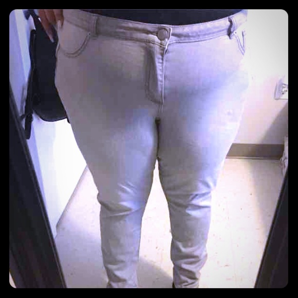 Lane Bryant Grey skinny jeans