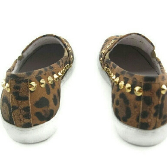 SOLD Italian Stokton Leather Leopard Studded - Picture 3 of 4