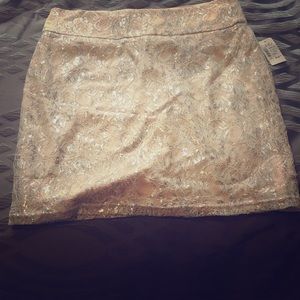 Silver sparkle skirt
