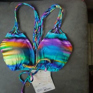 Luli fama multi color bikini top