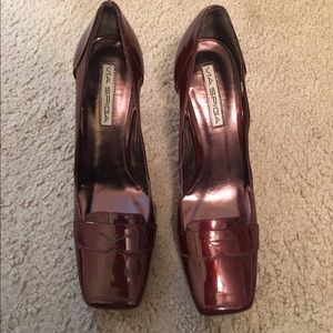 Via Spiga patent leather heel loafer