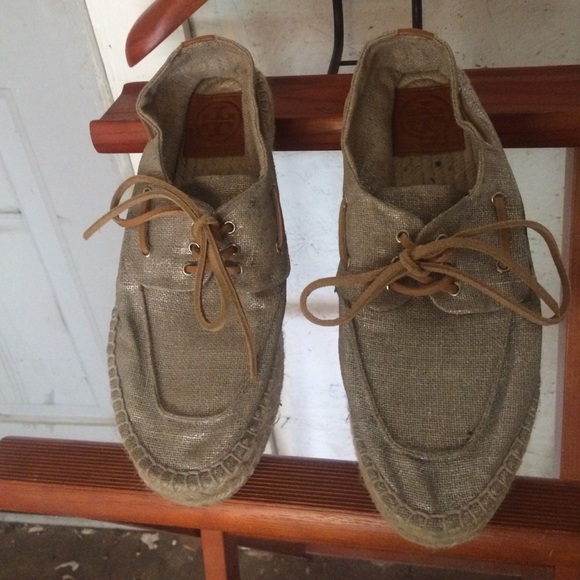 Tory Burch canvas loafer flats