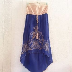 High Low Strapless Dress