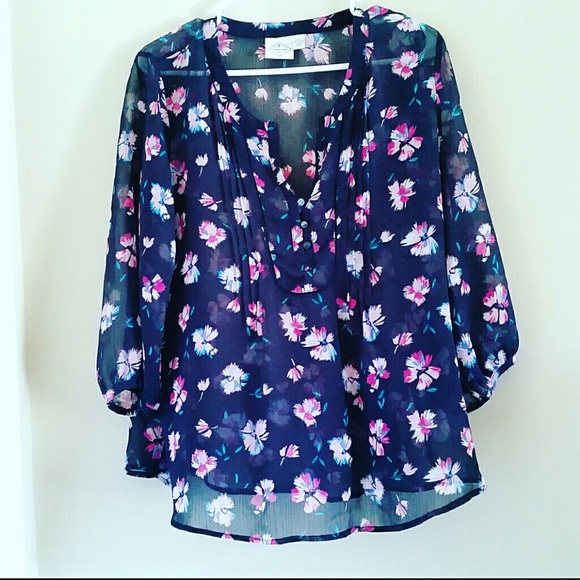 Floral sheer blouse