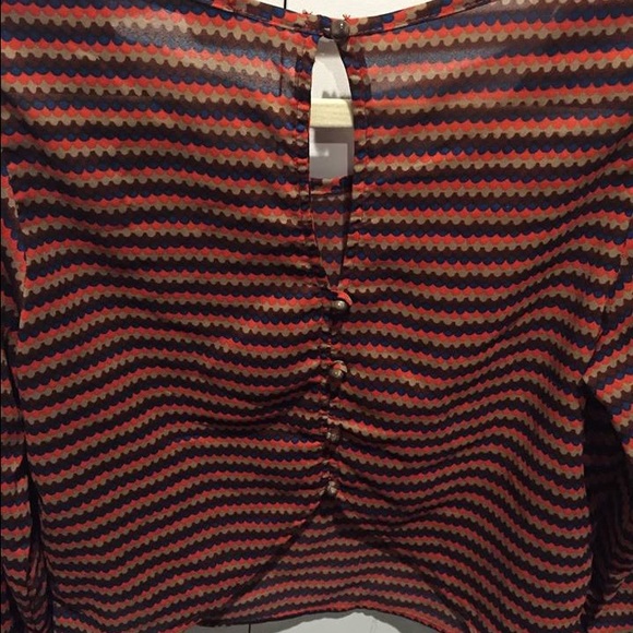 Pattern Chiffon Cropped Long Sleeve - image 2