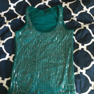 Ann Taylor sequined tank top