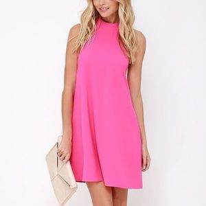 Need a Hero Hot Pink Halter Dress