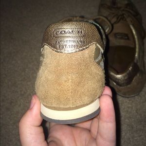 Coach Gold Tennis Shoes