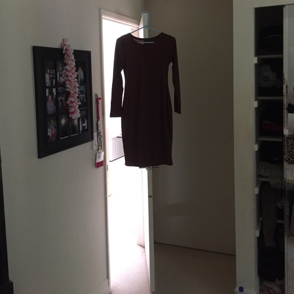 Brown long sleeve dress