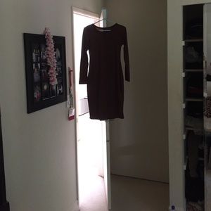Brown long sleeve dress