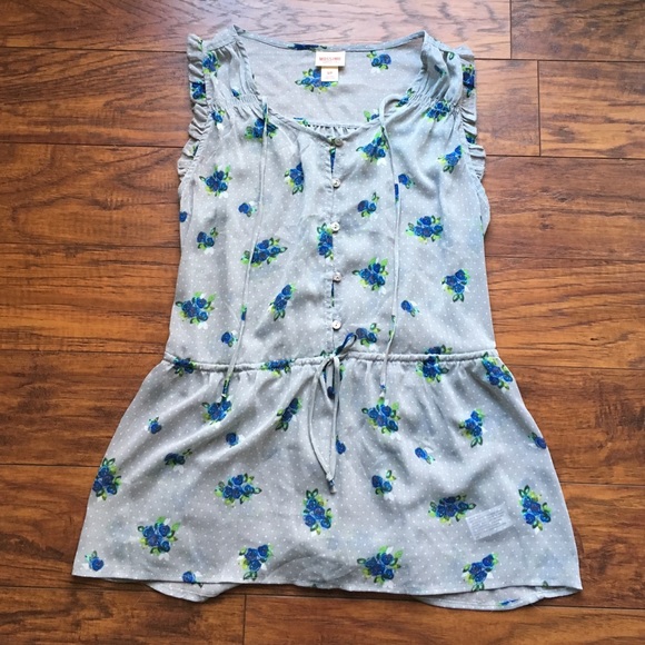 Sleeveless Floral Peplum Blouse