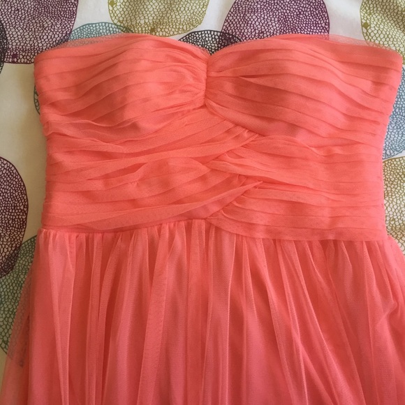 Long peachy colored dress
