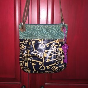Key per cross body fossil purse