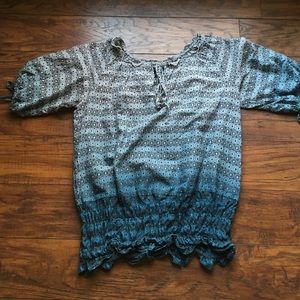 Geometric print blouse