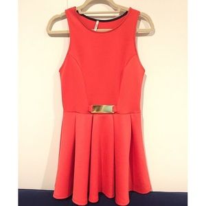 Orange flowy dress