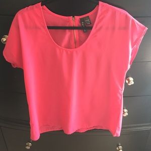 Sheer pink blouse