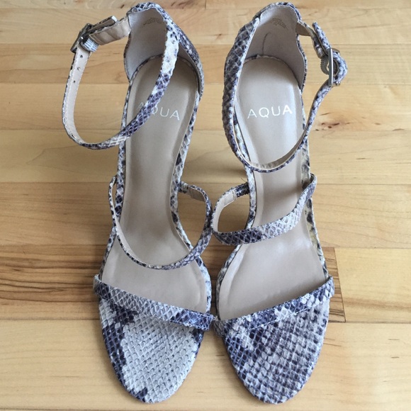 Snakeskin Strap Heels
