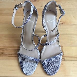 Snakeskin Strap Heels