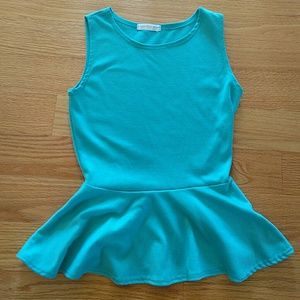 Tiffany blue peplum top
