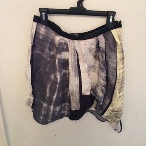 Helmut Lang Skirt with Black Leather Trim