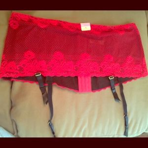 Cacique Fishnet Lace Garter Belt