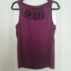 Rhe Limited-Pruple/Plum silk sleeveless blouse -M