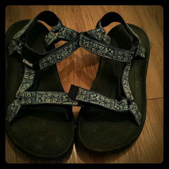 Blue Teva sandals